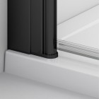 Sanswiss Solino kabina prysznicowa prostokątna 100x90 cm lewa czarny mat SOLF1G1000607+SOLT109000607