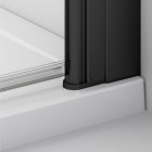Sanswiss Solino kabina prysznicowa prostokątna 90x75 cm prawa czarny mat SOLF1D0900607+SOLT107500607
