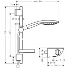 Hansgrohe zestaw prysznicowy Ecostat Select S 150 Combi 0,65 m