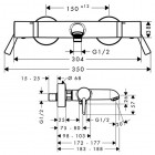 Hansgrohe Ecostat Comfort bateria termostatowa wannowa długie uchwyty