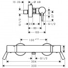 Hansgrohe Ecostat Comfort bateria termostatowa prysznicowa długie uchwyty