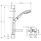 Hansgrohe zestaw prysznicowy Croma 100 Vario/Ecostat Comfort Combi 0,90 m