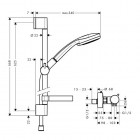 Hansgrohe zestaw prysznicowy Croma 100 Vario/Ecostat Comfort Combi 0,65 m