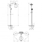 Hansgrohe Croma 220 komplet prysznicowy termostatyczny do wanny