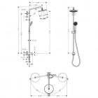 Hansgrohe Croma 220 Reno komplet prysznicowy