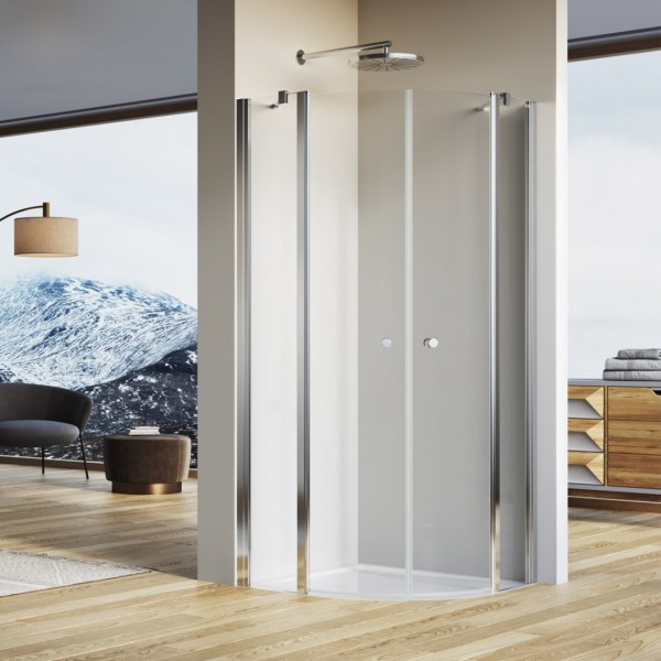 SanSwiss Solino kabina prysznicowa półokrągła 80 cm SOR550805007