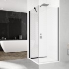 Sanswiss Solino ścianka prysznicowa 70 cm boczna do drzwi czarny mat SOLT107000607