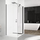 Sanswiss Solino ścianka prysznicowa 70 cm boczna do drzwi czarny mat SOLT107000607