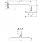 Hansgrohe Raindance E 360 AIR 1jet głowica prysznicowa z ramieniem prysznicowym 390 mm