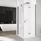 Sanswiss Solino ścianka prysznicowa 70 cm boczna do drzwi czarny mat SOLT107000607