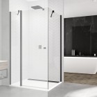 Sanswiss Solino ścianka prysznicowa 90 cm boczna do drzwi czarny mat SOLT109000607