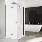 Sanswiss Solino ścianka prysznicowa 80 cm boczna do drzwi czarny mat SOLT108000607