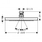 Hansgrohe głowica prysznicowa Croma 220 z przegubem kulowym