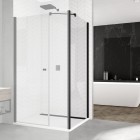 Sanswiss Solino ścianka prysznicowa 75 cm boczna do drzwi czarny mat SOLT307500607