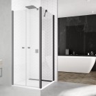 Sanswiss Solino ścianka prysznicowa 75 cm boczna do drzwi czarny mat SOLT207500607