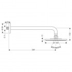 Hansgrohe Raindance AIR średnica 180 mm z ramieniem prysznicowym 389 mm