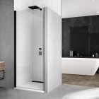 Sanswiss Solino drzwi prysznicowe 90 cm czarny mat SOL109000607