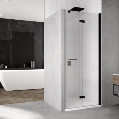 Sanswiss Solino drzwi prysznicowe 70 cm prawe czarny mat SOLF1D0700607