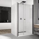 Sanswiss Solino drzwi prysznicowe 90 cm czarny mat SOL3109000607