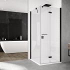 Sanswiss Solino kabina prysznicowa prostokątna 100x90 cm prawa czarny mat SOLF1D1000607+SOLT109000607