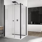 Sanswiss Solino kabina prysznicowa prostokątna 90x80 cm czarny mat SOL3109000607+SOLT308000607
