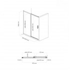 Oltens Breda drzwi prysznicowe 100 cm czarny mat/szkło przezroczyste 21213300