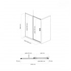 Oltens Breda drzwi prysznicowe 110 cm czarny mat/szkło przezroczyste 21214300