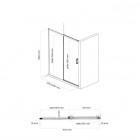 Oltens Breda drzwi prysznicowe 120 cm czarny mat/szkło przezroczyste 21212300