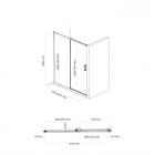 Oltens Breda drzwi prysznicowe 120 cm chrom/szkło przezroczyste 21212100