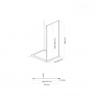 Oltens Breda ścianka prysznicowa 80 cm boczna chrom/szkło przezroczyste 22104100