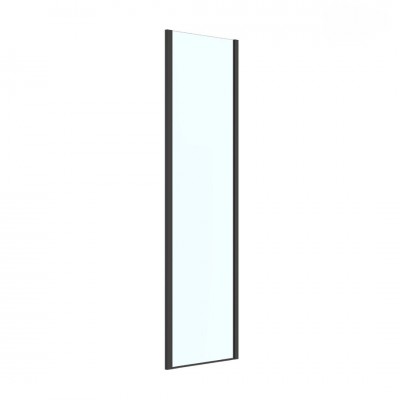 Oltens Breda ścianka prysznicowa 80 cm boczna czarny mat/szkło przezroczyste 22104300