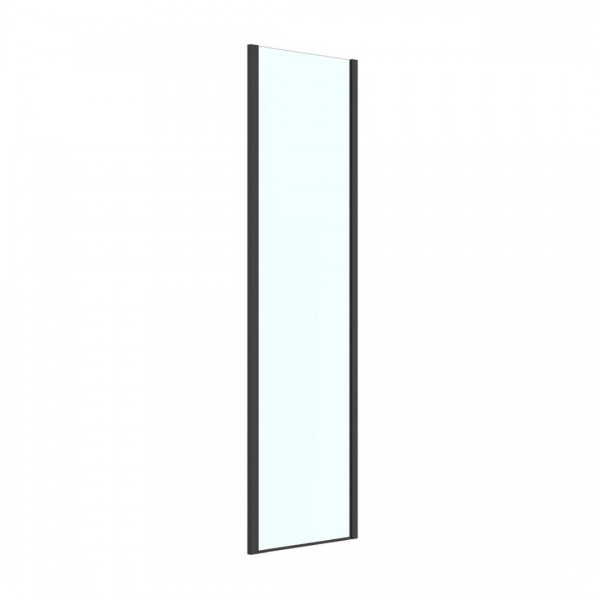 Oltens Breda ścianka prysznicowa 80 cm boczna czarny mat/szkło przezroczyste 22104300