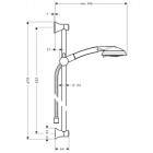 Hansgrohe Raindance 100 AIR zestaw natryskowy 0,65m lub 0,90m 27843000