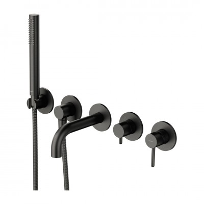 Omnires Y bateria wannowa podtynkowa 5-otworowa grafit Y1237/1SGR Omnires Y bateria wannowa podtynkowa 5-otworowa grafit Y1237/1SGR