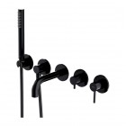 Omnires Y bateria wannowa podtynkowa 5-otworowa czarny półpołysk Y1237/1SBL