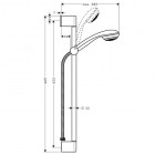 Hansgrohe Raindance Crometta 85 zestaw natryskowy 0,65m lub 0,90m 27728000