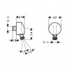Hansgrohe Fixfit E przyłącze węża z zaworem zwrotnym 27505000