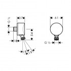 Hansgrohe Fixfit S przyłącze węża z zaworem zwrotnym 27506000