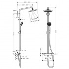 Hansgrohe Croma 220 EcoSmart komplet prysznicowy
