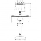 Hansgrohe Raindance E 240 AIR 1jet EcoSmart głowica prysznicowa zprzyłączem sufitowym 100 mm