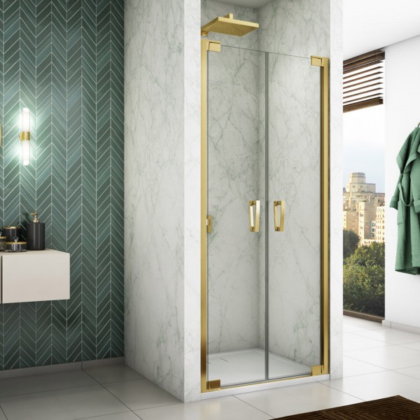 Sanswiss Cadura drzwi prysznicowe 70 cm złoty CA2C0701207