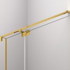 Sanswiss Cadura kabina prysznicowa kwadratowa 75 cm lewa złoty CA13G0751207+CAT30751207