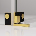 Sanswiss Cadura kabina prysznicowa kwadratowa 75 cm lewa złoty CA13G0751207+CAT30751207