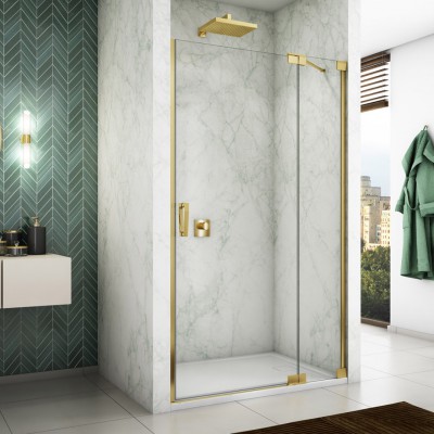 Sanswiss Cadura drzwi prysznicowe 110 cm prawe złoty CA13D1101207