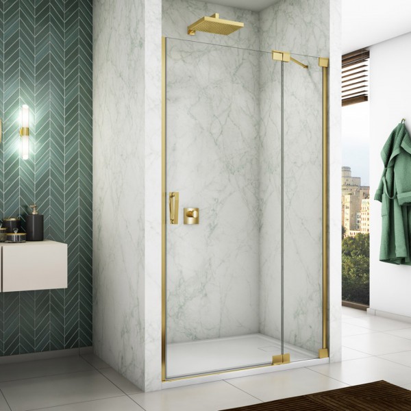 Sanswiss Cadura drzwi prysznicowe 110 cm prawe złoty CA13D1101207