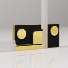 Sanswiss Cadura kabina prysznicowa kwadratowa 110 cm prawa złoty CA13D1101207+CAT11101207