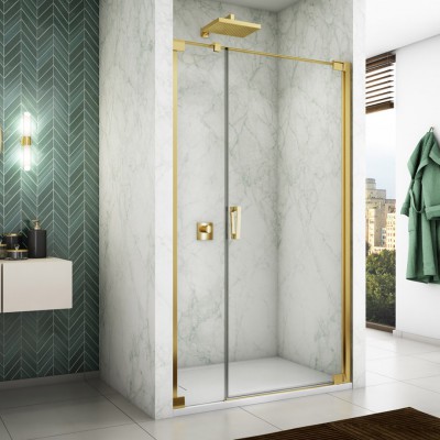 Sanswiss Cadura drzwi prysznicowe 120 cm prawe złoty CA31CD1201207