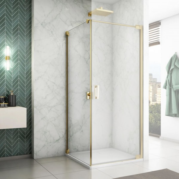 Sanswiss Cadura ścianka prysznicowa 110 cm boczna do drzwi złoty CAT11101207