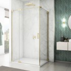 Sanswiss Cadura ścianka prysznicowa 80 cm boczna do drzwi złoty CAT10801207