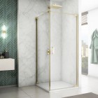 Sanswiss Cadura ścianka prysznicowa 90 cm boczna do drzwi złoty CAT10901207